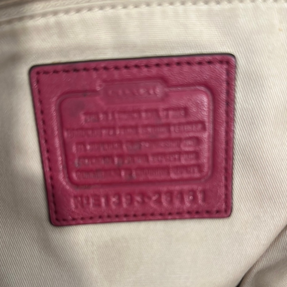 Coach Berry Leather Tote with Gold Hardware - Picture 10 of 15